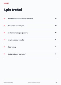 Spis treści raportu